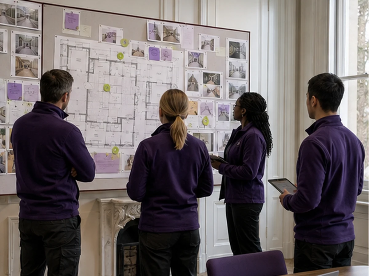 Borough Barrier London team reviewing a room-zone pest evidence map