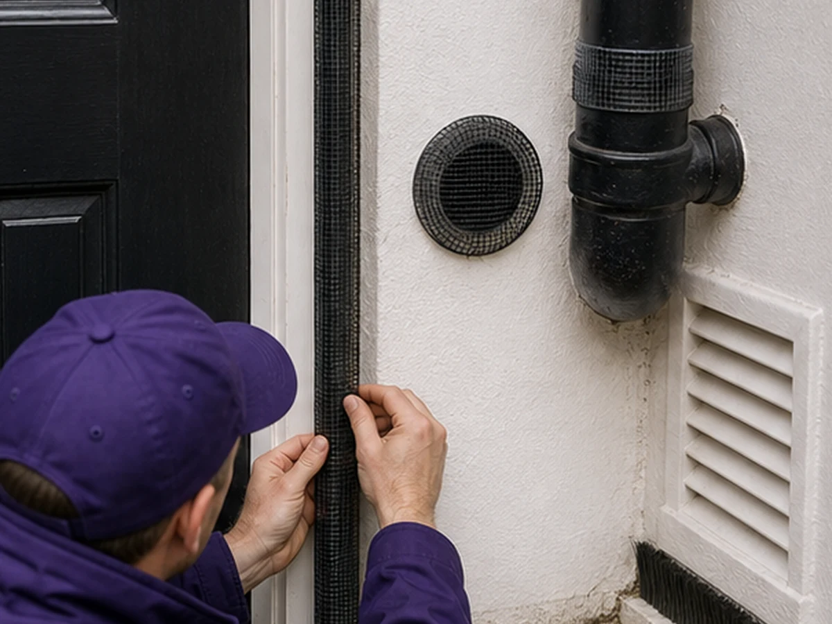 London pest-control technician mapping evidence for Pest Exclusion London