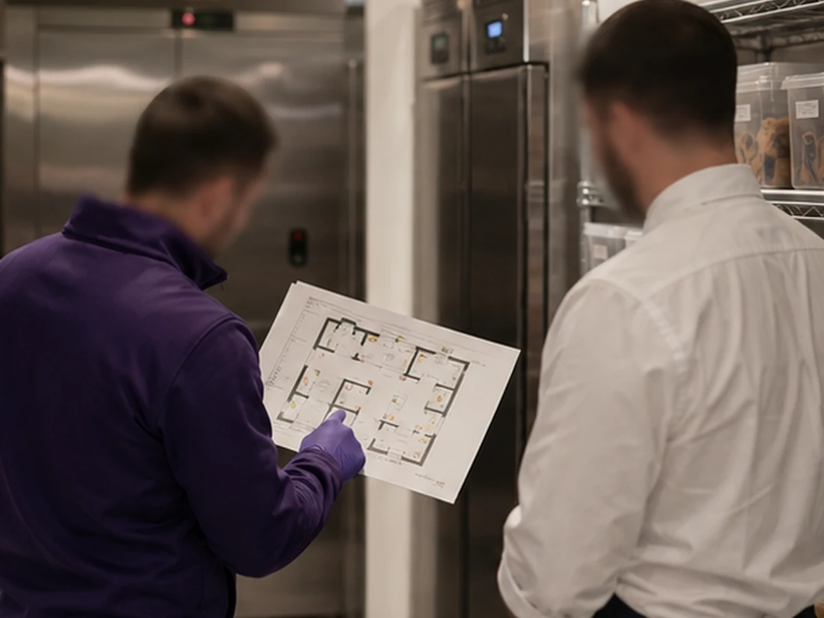 Restaurant pest monitoring and corrective-action map in London