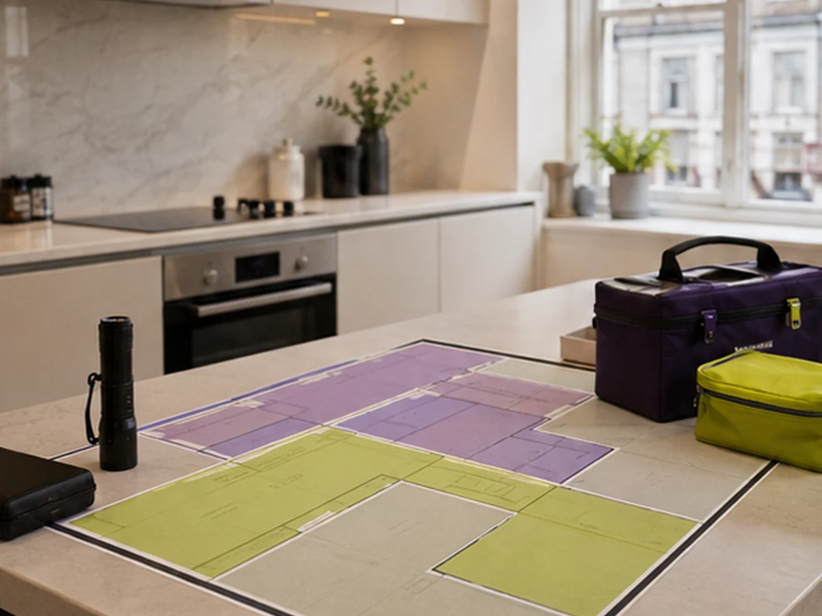Clean room-zone safety and access map for pest treatment in London