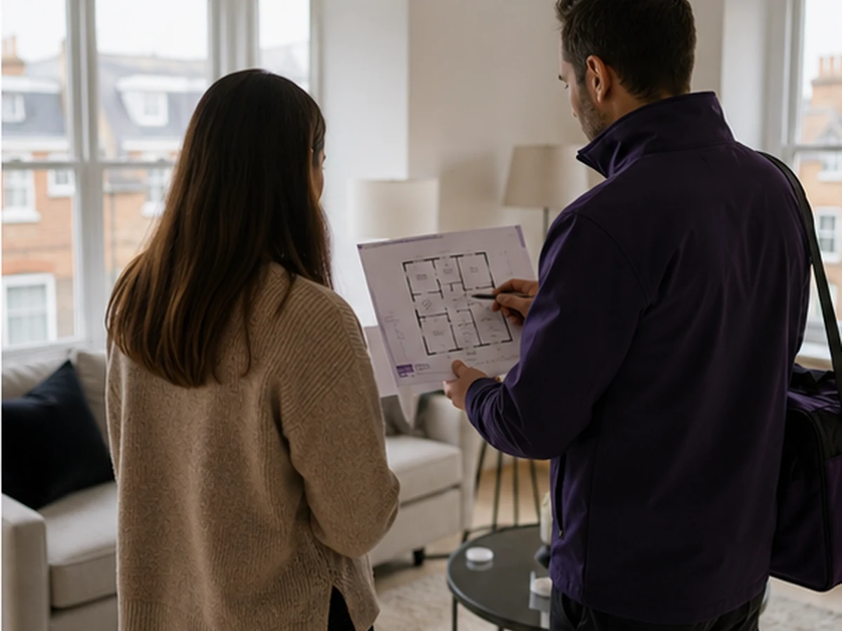 London pest-control technician mapping evidence for Home and Flat Pest Control London