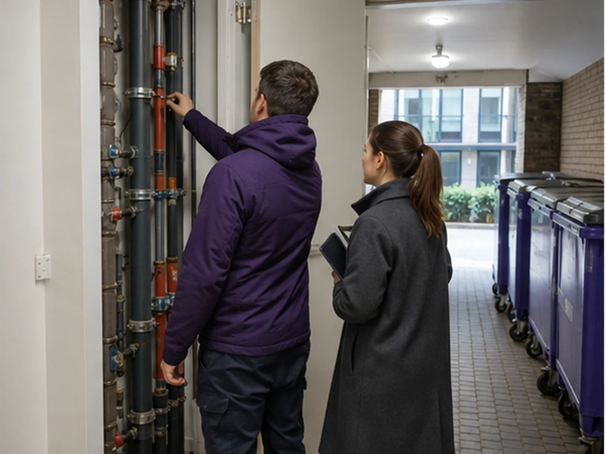 London pest-control technician mapping evidence for Managed Block Pest Control London