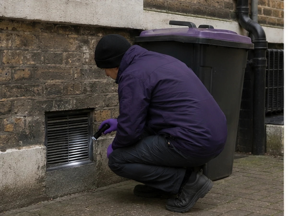 London pest-control technician mapping evidence for Rat Control London